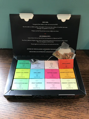 Geschenkdoos zwart PIP's 12 st. 