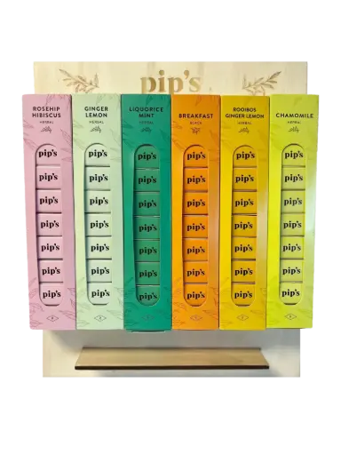 Pip's display / houder voor 6 smaken